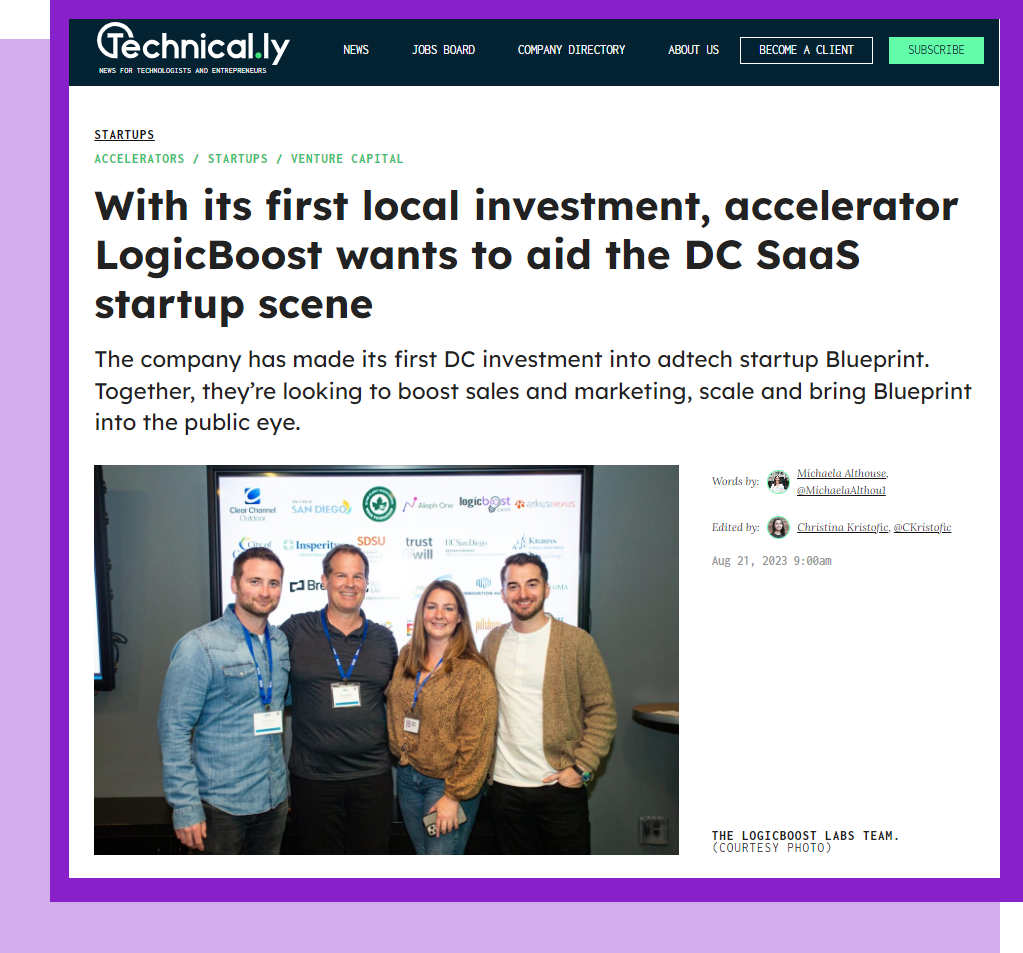LogicBoostfirst__investment_DC_startup